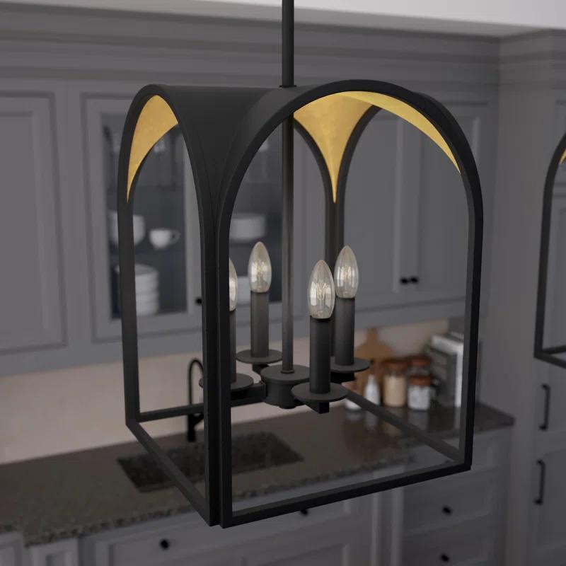 Hunter Fan Dukestown 4 - Light Lantern Geometric Chandelier