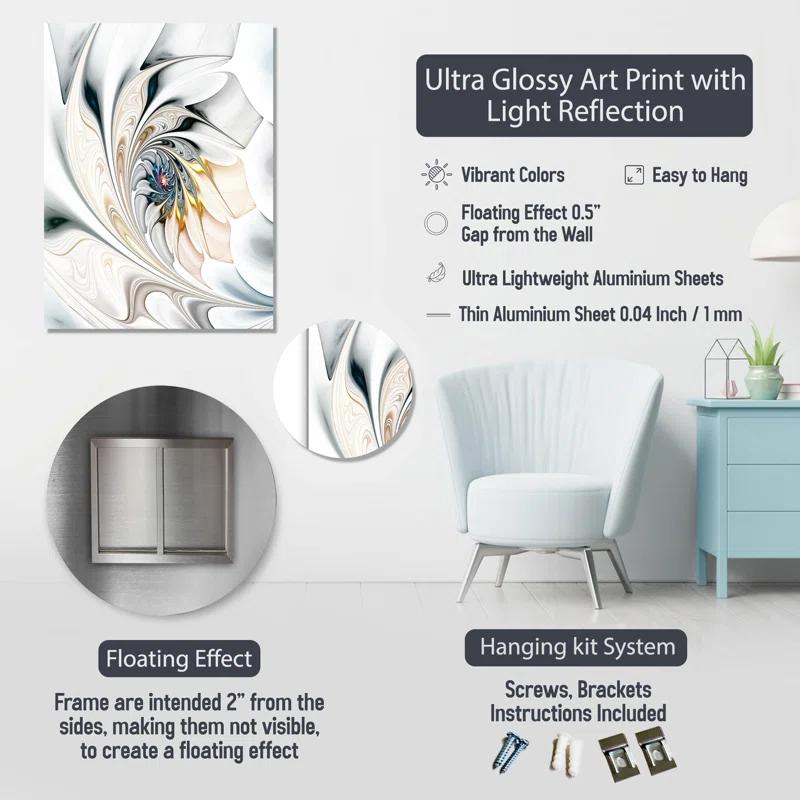 Design Art Opulent Baroque Scrolls Victorian Pattern - Damask Wall Decor Set Of 5