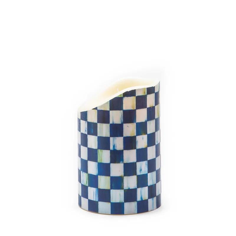 MacKenzie-Childs Courtly Check Flicker 3 AA Pillar Candle