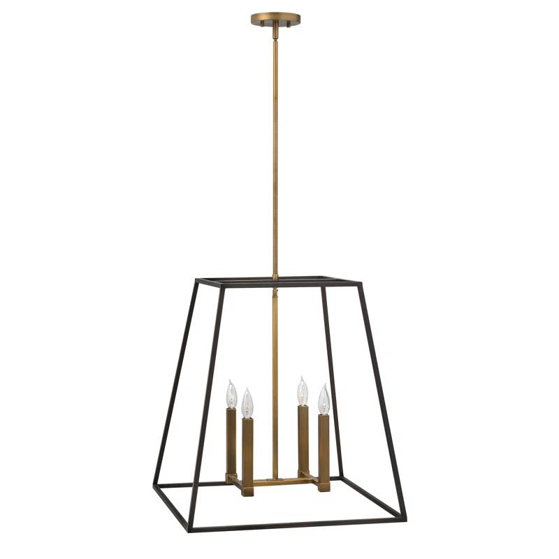 3336BZ-Hinkley Lighting-Fulton - 4 Light Large Open Frame Foyer in Transitional-Industrial Style - 22 Inches Wide by 24.5 Inches High-Bronze Finish