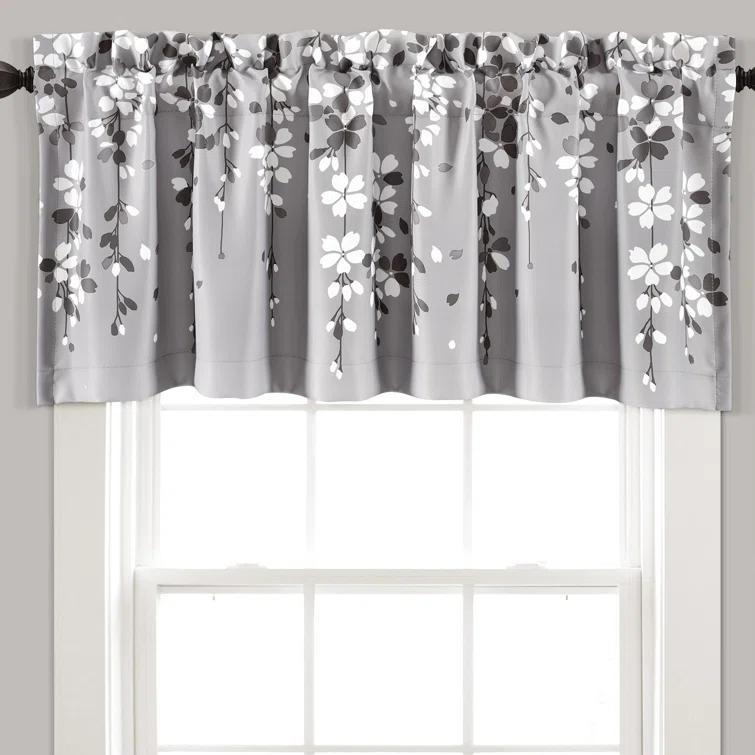 Lush Decor Floral Tailored 52'' W Window Valance