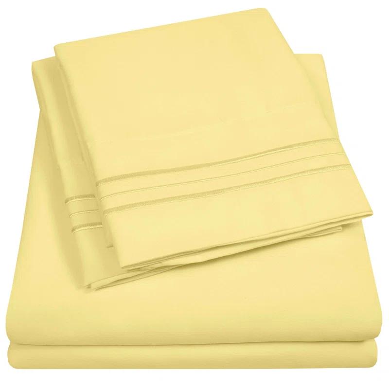 Sweet Home Collection Luxurious Classic Soft Solid 1800 Series Microfiber Sheet Set, Various Colors and Sizes