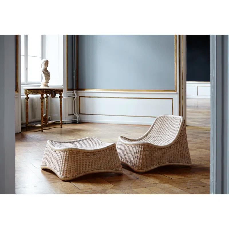 Sika Design Nanna Ditzel Chill Rattan Chair and Stool | Wayfair
