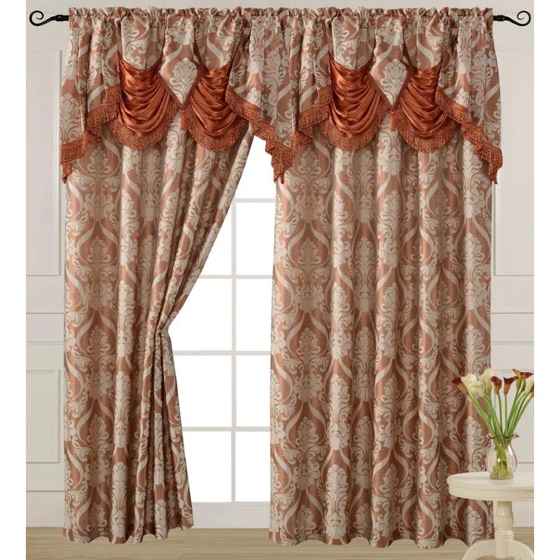 Venice Collections Polyester Room Darkening Curtain Single Panel