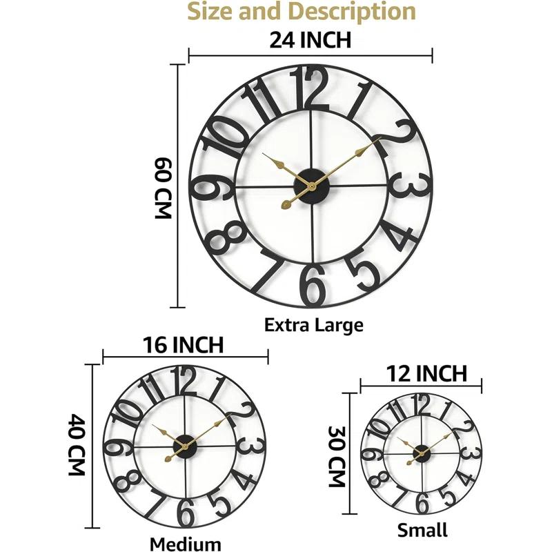 Sorbus Large 16" Numeral Analog Decorative Wall Clock