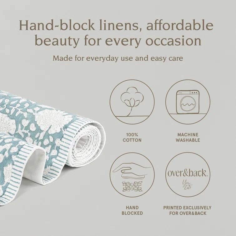 over&back Hand-Blocked Table Runner