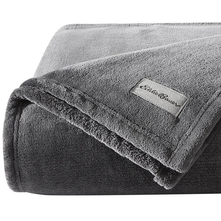 Eddie Bauer Eddie Bauer Solid Ultra Soft Plush Reversible Blanket