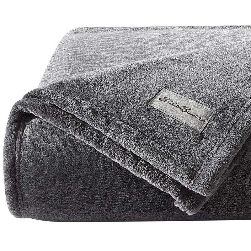 Eddie Bauer Eddie Bauer Solid Ultra Soft Plush Reversible Blanket