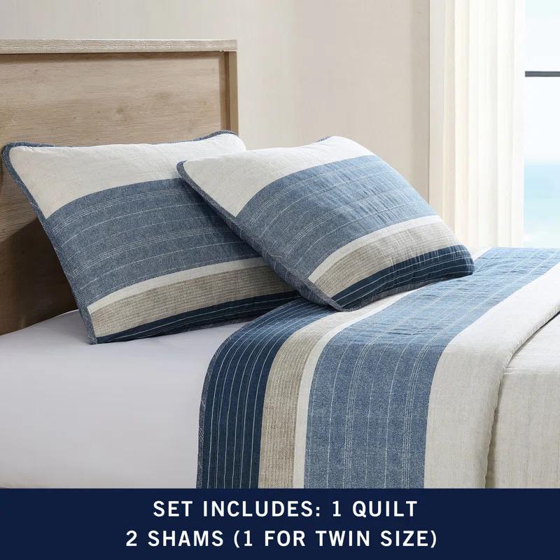 Nautica Nautica Ridgeport Cotton Reversible Quilt Set