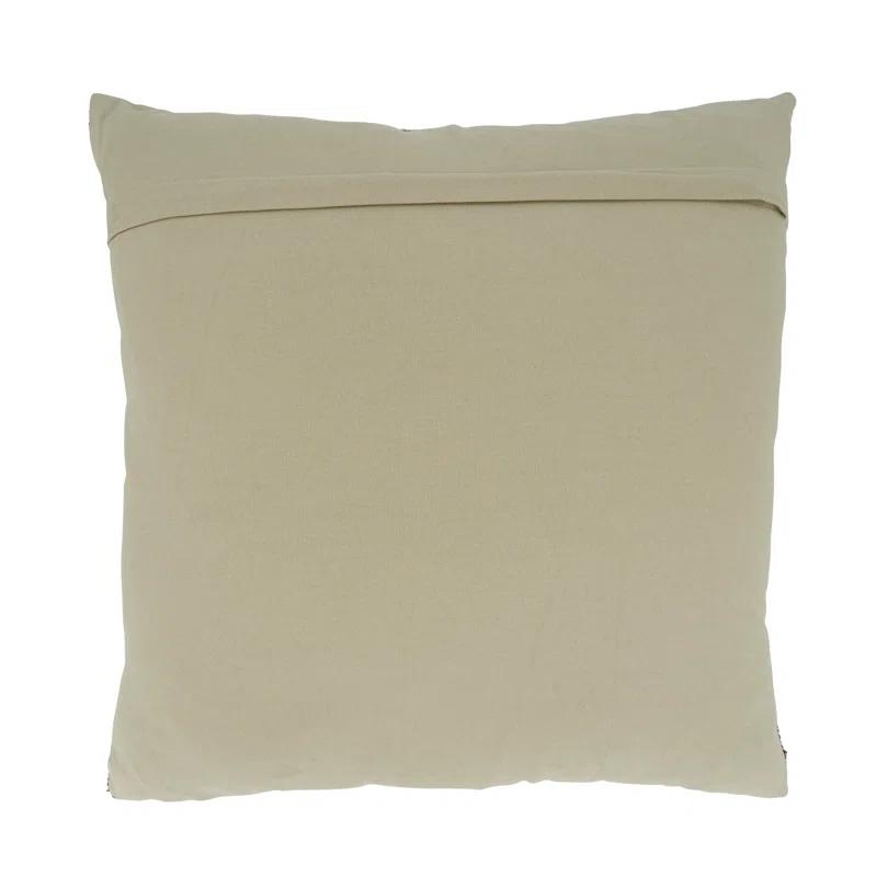 Saro Hugh Collection Striped Cotton Throw Pillow