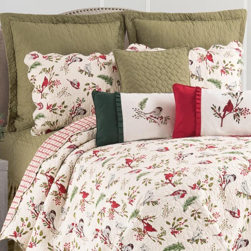 Garden Folly Cotton Reversible Quilt Set