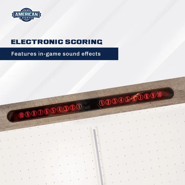 American Legend Kirkwood American Legend 84" Air Hockey Table with Rustic Wood Finish and Digital Scoreboard & Reviews | Wayfair