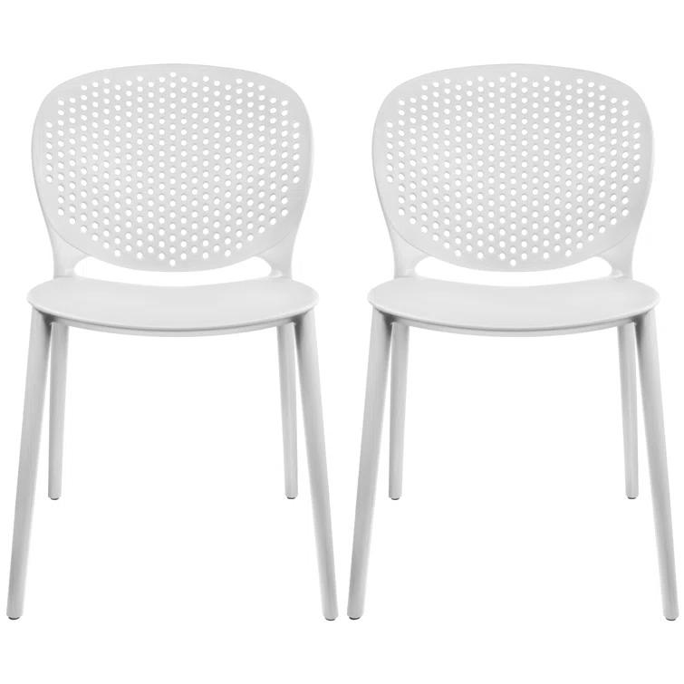 2xHome Set Of 2 Modern Plastic Pool Side Armless Dining Chair & Reviews | Wayfair