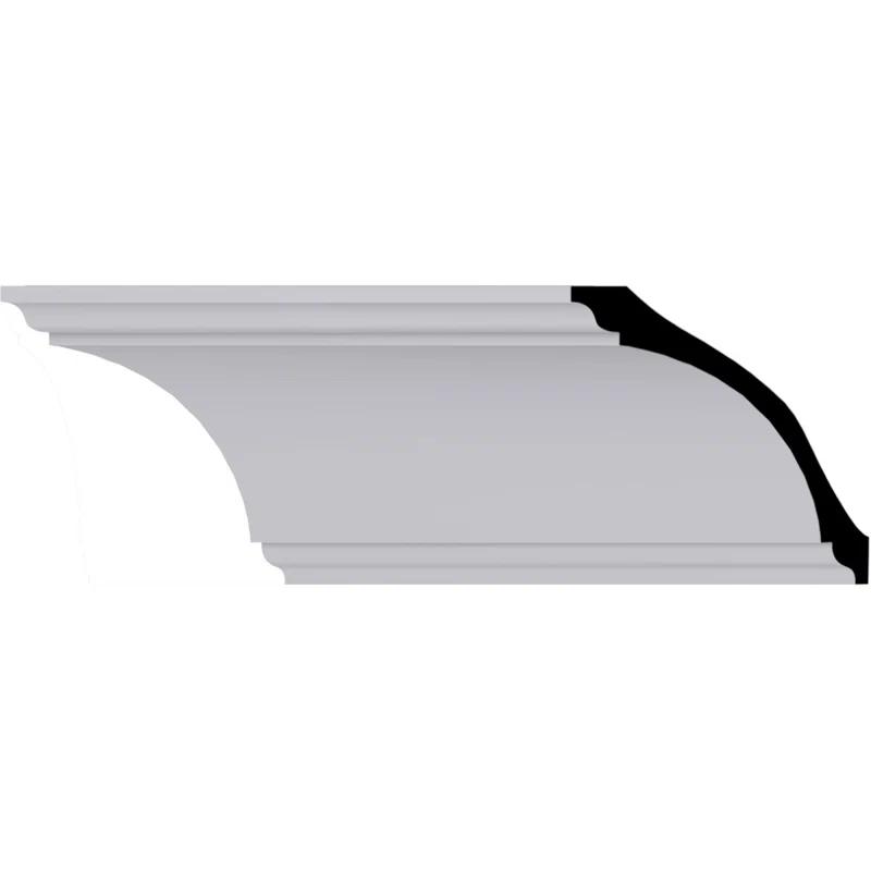 Ekena Millwork SAMPLE - Endurathane Dublin Crown Moulding, 8 3/4"H x 8 3/4"P x 12 3/8"F x 12"L, Factory Primed