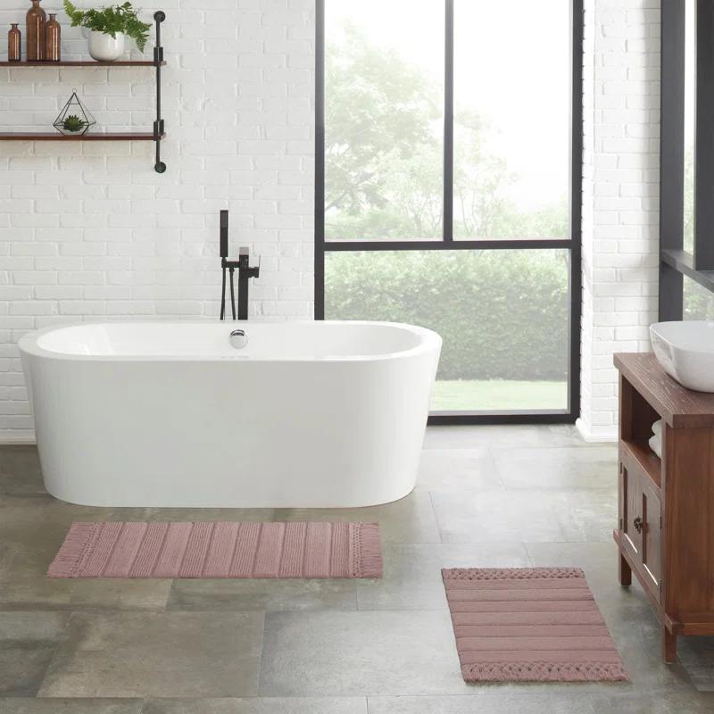 French Connection French Connection Safira Fringe Cotton 2 Piece Bath Rug Set