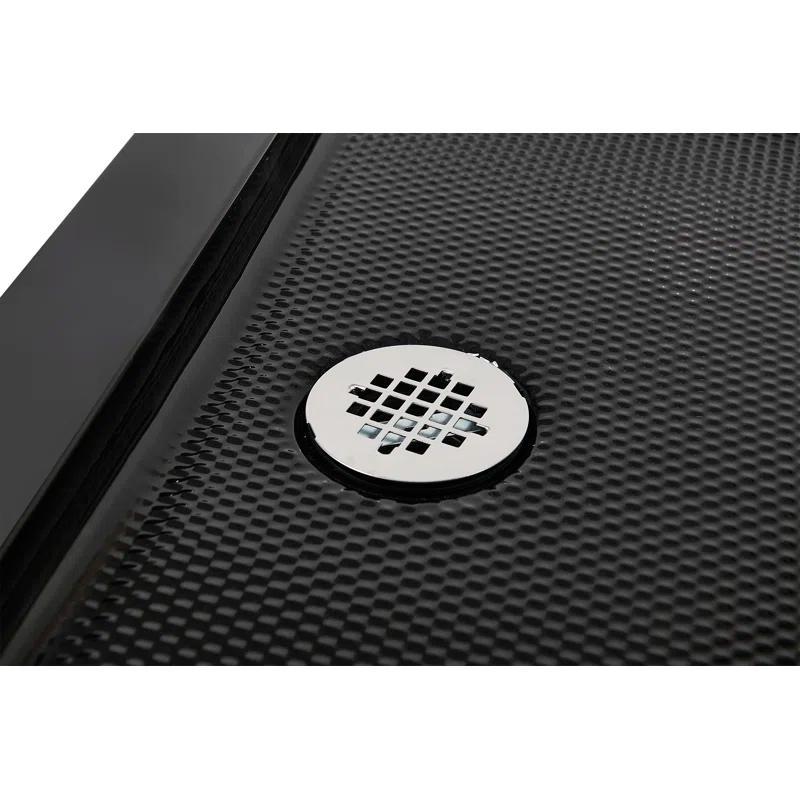 Streamline Bath NT-2151-36BL-RH Streamline NT-2151-36BL-RH 36 in. x 36 in. Corner Acrylic Shower Base in Glossy Black with Right Hand Drain, Drain Included