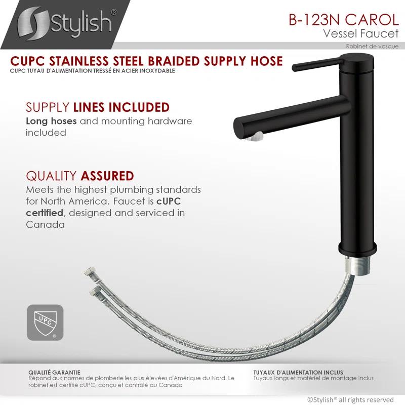 Stylish Aura Carol One-Handle Vessel Bathroom Faucet