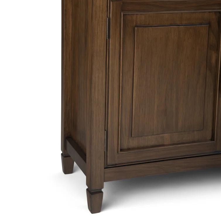 Simpli Home Connaught 40"W Solid Wood 2-Shelf Entryway Storage Cabinet with 2 Storage Drawers & Reviews | Wayfair