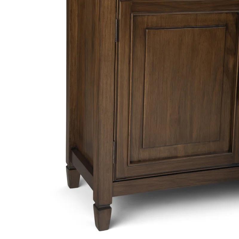 Simpli Home Connaught 40"W Solid Wood 2-Shelf Entryway Storage Cabinet with 2 Storage Drawers & Reviews | Wayfair