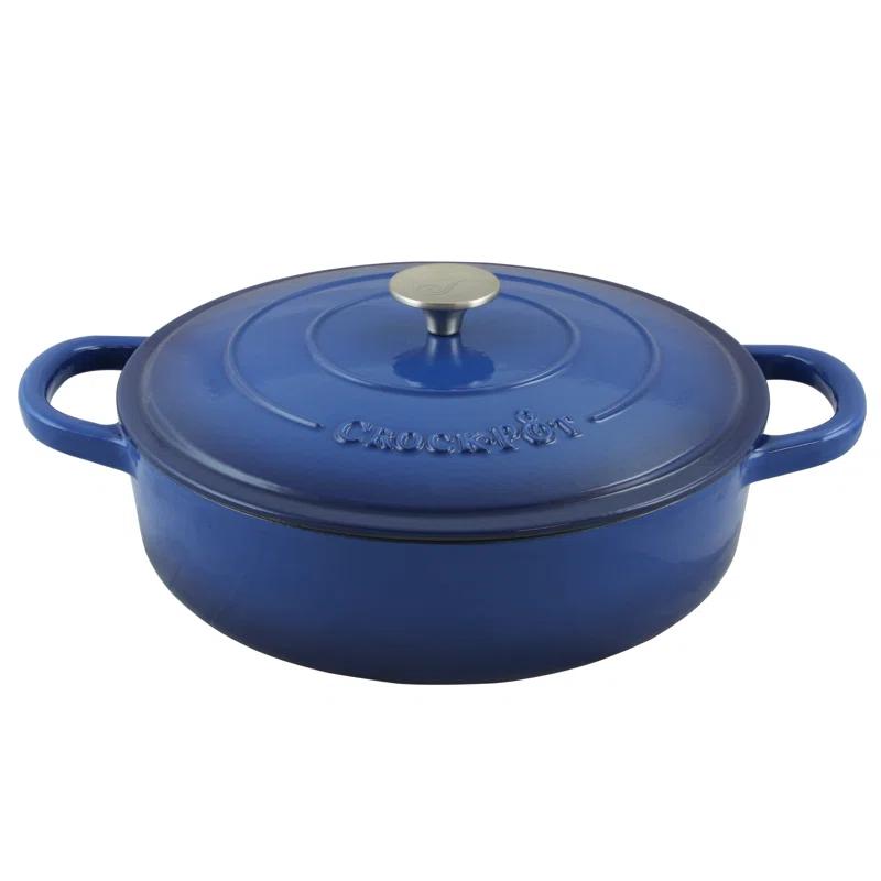 Crock-pot Crock-pot Artisan 5 qt. Non-Stick Cast Iron Round Braiser with Lid