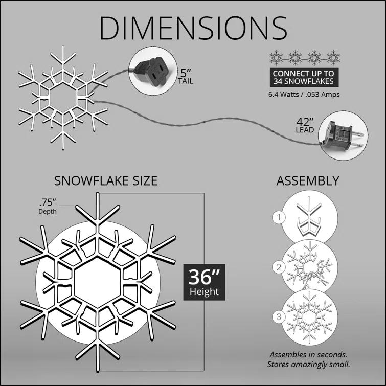 The Holiday Aisle® LED Folding Snowflake