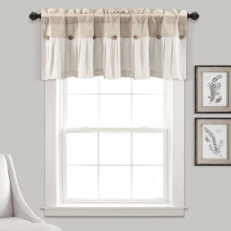 Lush Decor Linen Tailored Window Valance