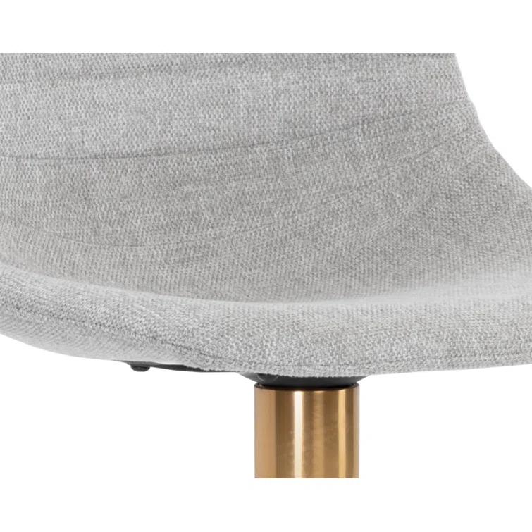 Belfast Koala Grey Gold-Base Swivel 26" Bar Stool