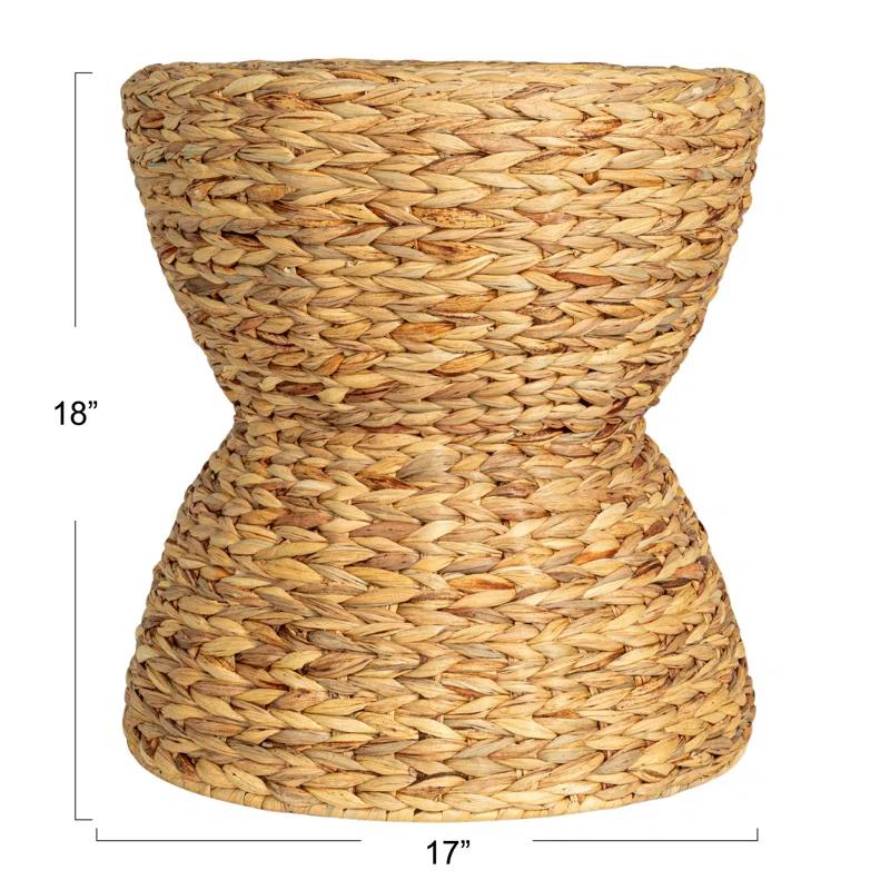 Household Essentials Water Hyacinth Hourglass Stool