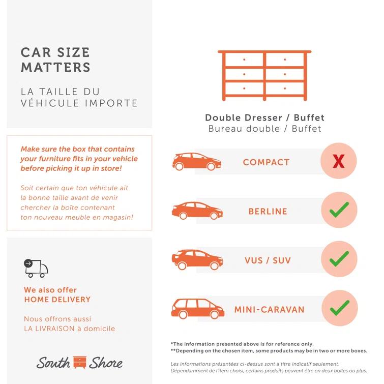South Shore Reevo 6-Drawer Dresser