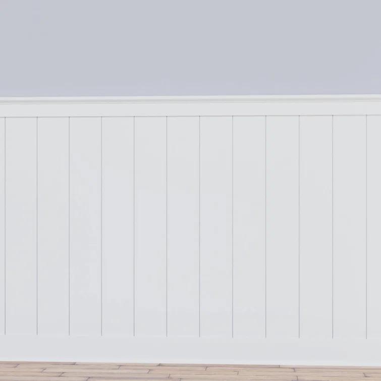 Ekena Millwork Deluxe Shiplap with a Nickel Gap 8' Length PVC Wainscoting Kit