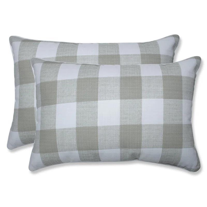 Pillow Perfect Anderson Plaid Indoor/Outdoor Throw Pillow (Set of 2)