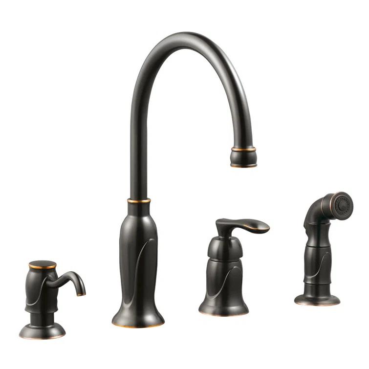 Alcott Hill® Alcott Hill® Helen Kitchen Faucet with Side Spray and Soap Dispenser