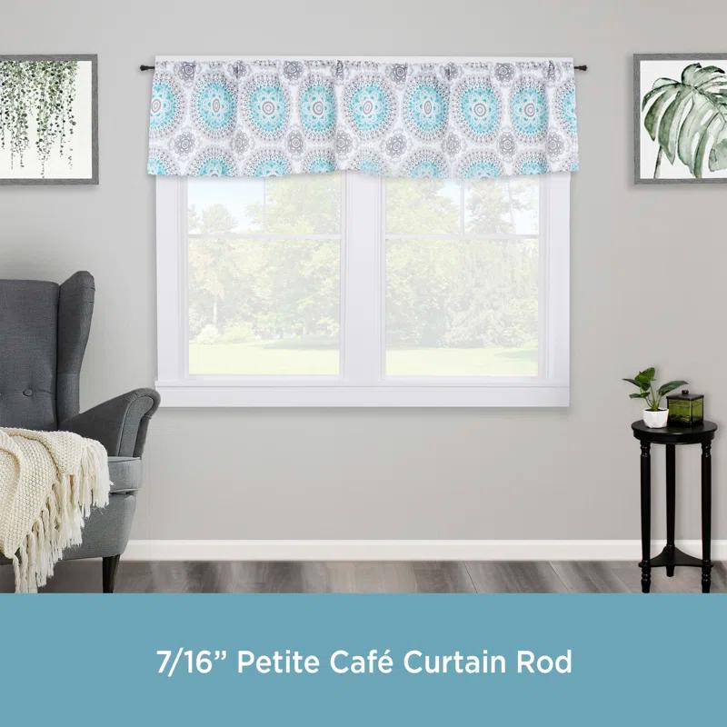 Kenney Amelia 7/16" Petite Café Decorative Window Curtain Rod