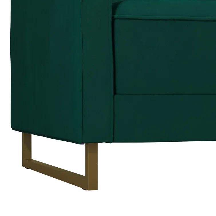 Novogratz Skylar Full / Double 77'' Velvet Tufted Convertible Sofa