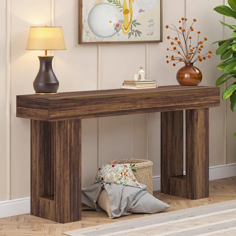 Millwood Pines 63 Inch Long Console Table Farmhouse Sofa Table