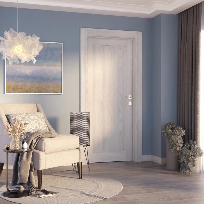 Belldinni 1 Panel Shaker DIY-Friendly Solid Manufactured Wood Paneled Prefinished Standard Interior Door