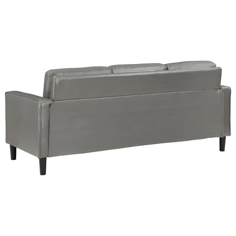 Alma Ruth 3-Piece Upholstered Track Arm Sofa Set Grey