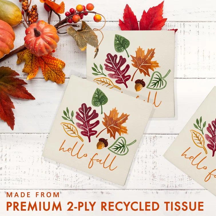 Creative Converting Creative Converting Fall Festivities Thanksgiving Paper Cocktail Napkins, 48 ct