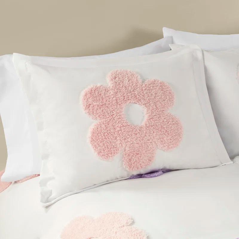 Gracie Floral Reversible Tufted Chenille Duvet Cover Set