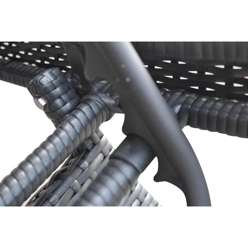 Highland Dunes Thuy Premium All-Weather Wicker Outdoor Armless Lounge Chair