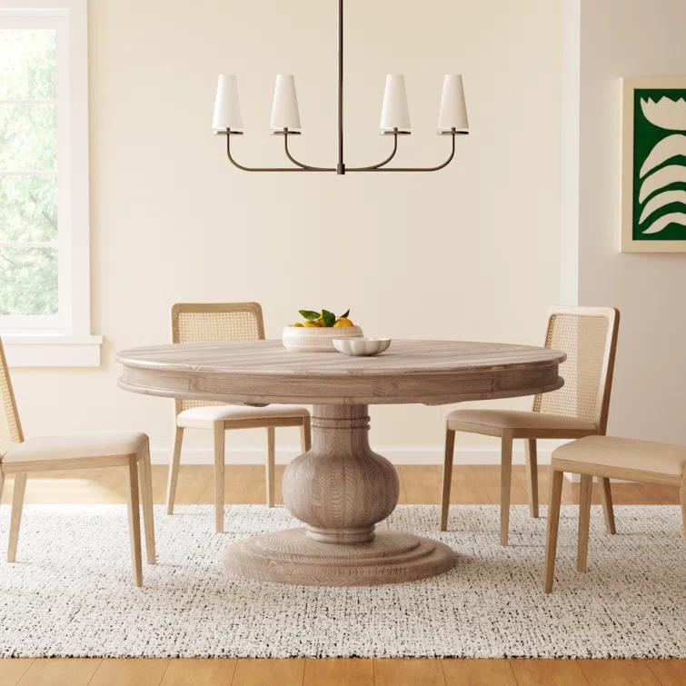 Birch Lane™ Dadeville Pine Round Solid Wood Dining Table