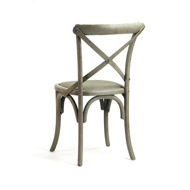 Zentique Parisienne Cafe Counter Stool with Solid Wood Frame