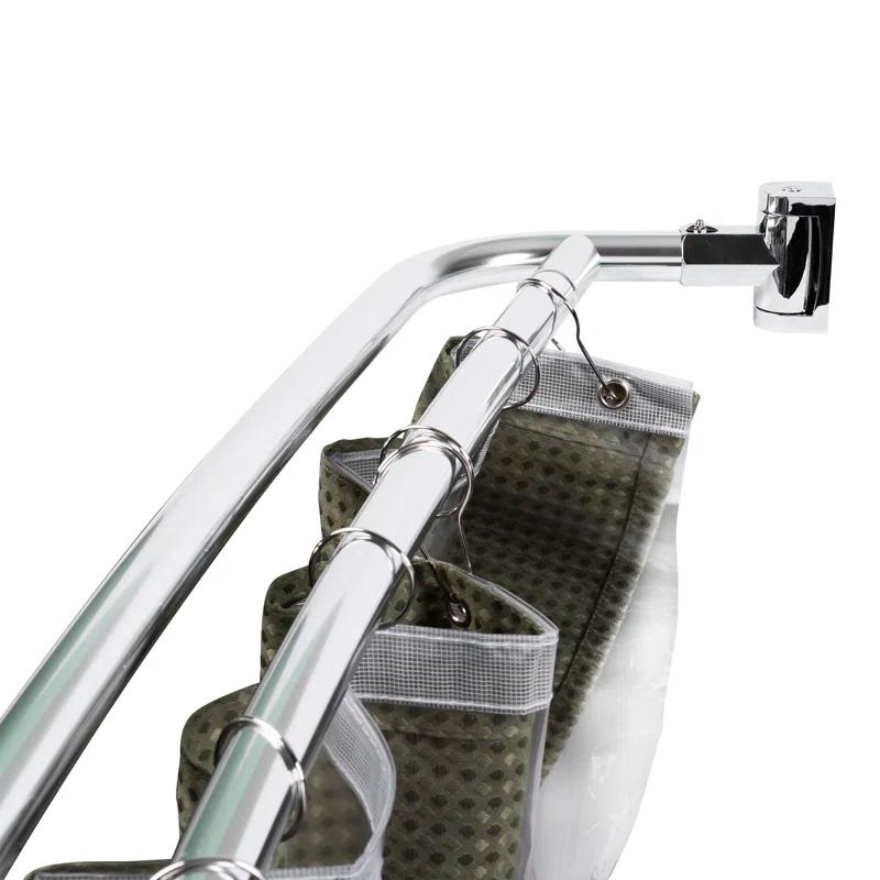 VOMGEB1 Double Curved Shower Rod, Durable Metal Construction