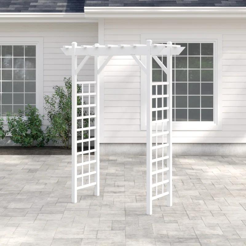 Dura-Trel Providence 28'' W x 64'' D Polyvinyl Chloride (PVC) Arbor in White
