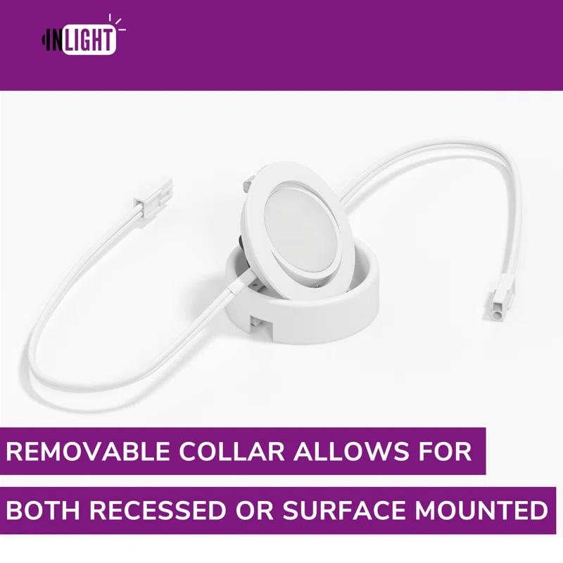 Inlight IN-0107-1 Inlight Swivel LED Puck Light with ETL List，Power Cord Not Included