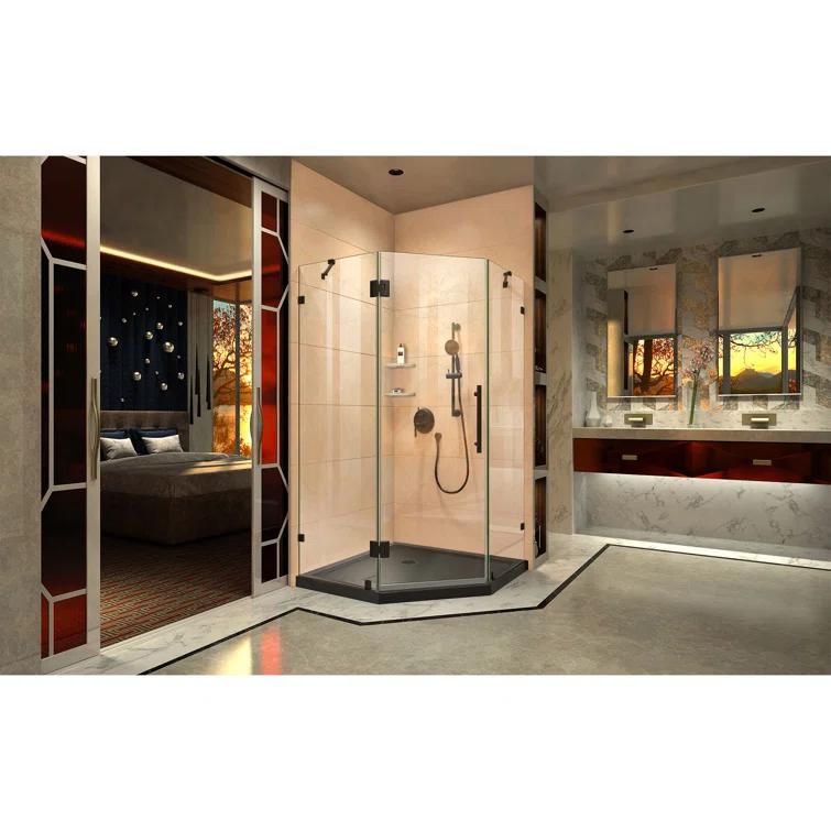 DreamLine Prism Lux 36" W x 36" D x 74.75" H Frameless Neo-Angle Shower Enclosure with Base Included DL-6050-88-09