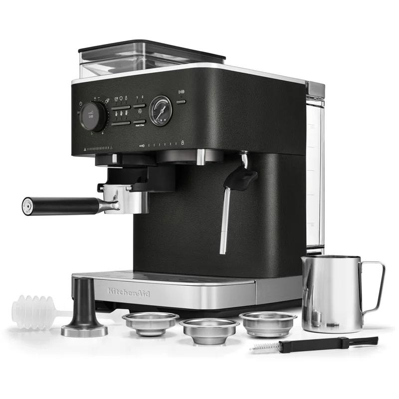 KitchenAid ® Semi-Automatic Espresso Machine in Cast Iron Black