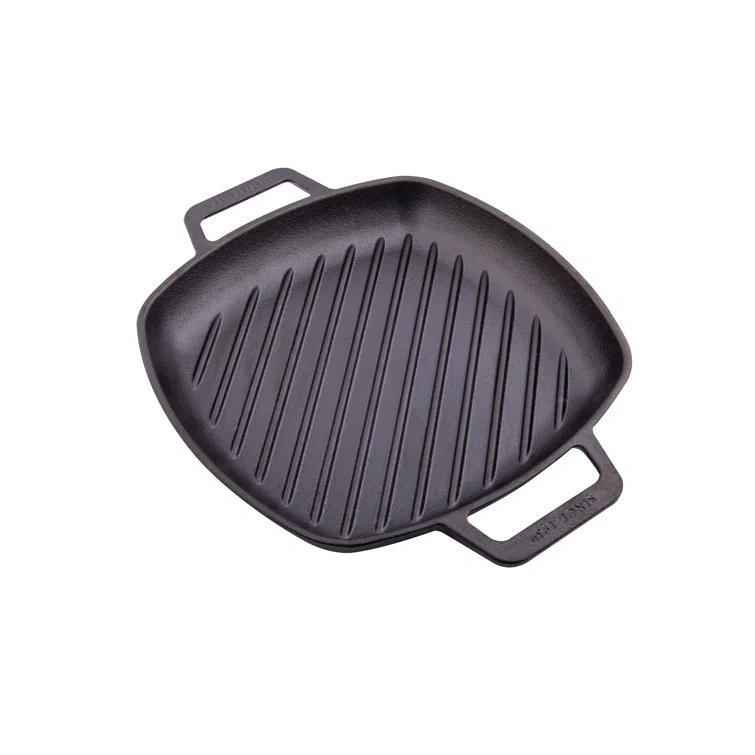 Victoria 10'' Cast Iron Grill Pan / Griddle Set