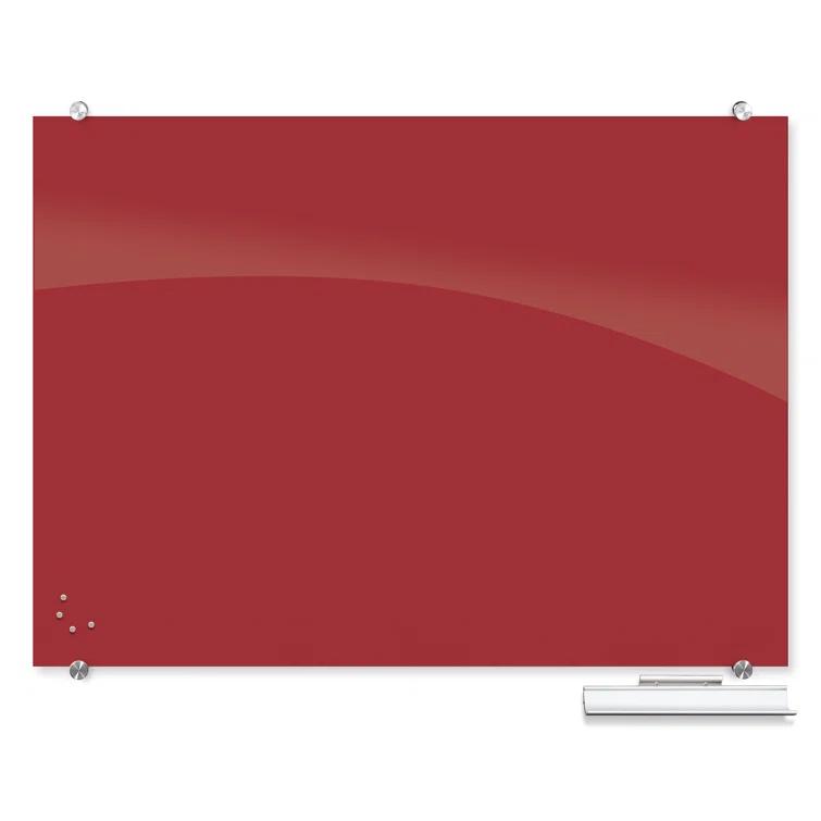 MooreCo Visionary Magnetic Wall Mounted Glass Dry Erase Board