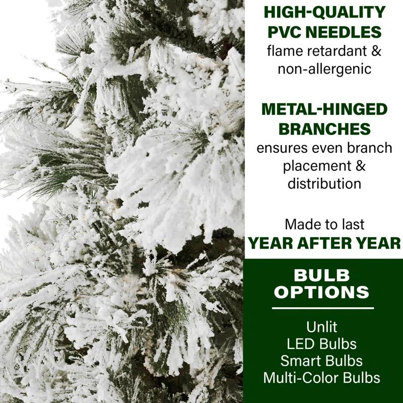 Fraser Hill Farm Fraser Hill Farm Flocked Snowy Pine Artificial Christmas Tree